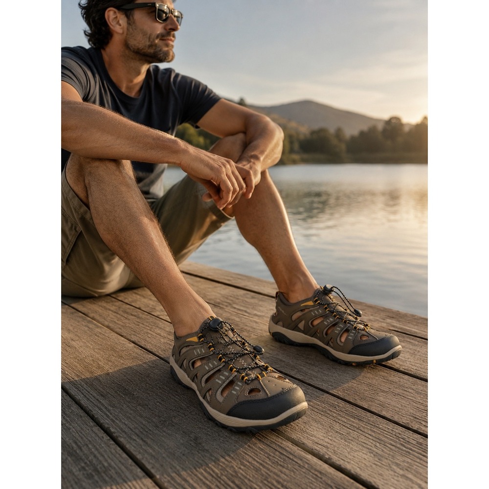 Eddie Bauer Men's Bungee Lace Eastport  Water Shoe Sandal Sz 10

凸


 Closed Toe
